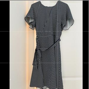 Blue and white banana republic work dress